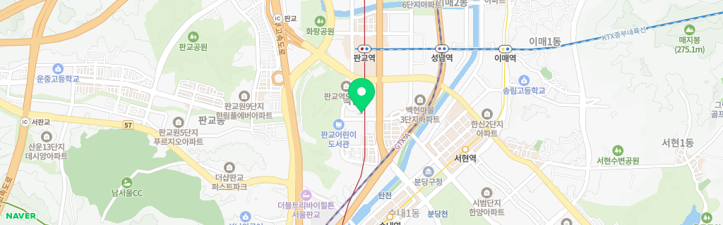 성남 백현 네이버 지도