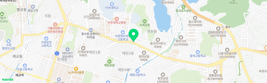 수원 원천 네이버 지도