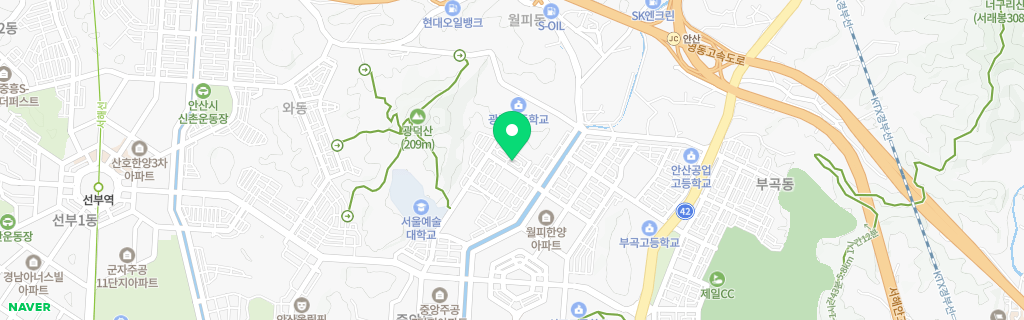 안산 월피 네이버 지도