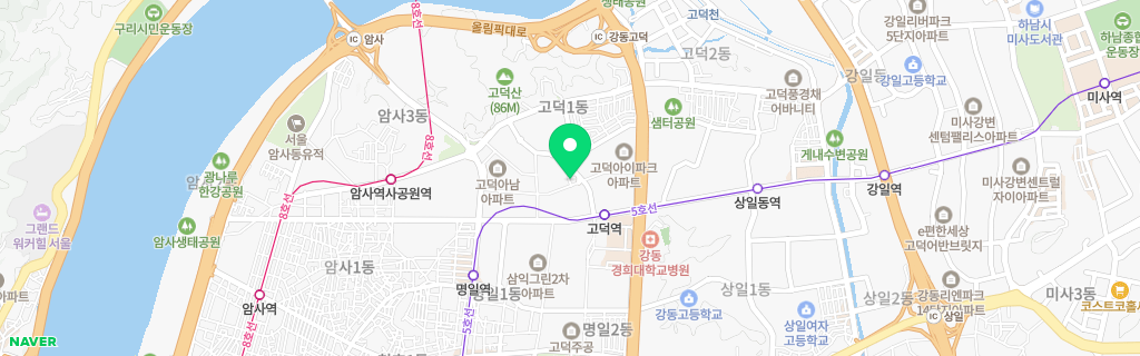 고덕 네이버 지도