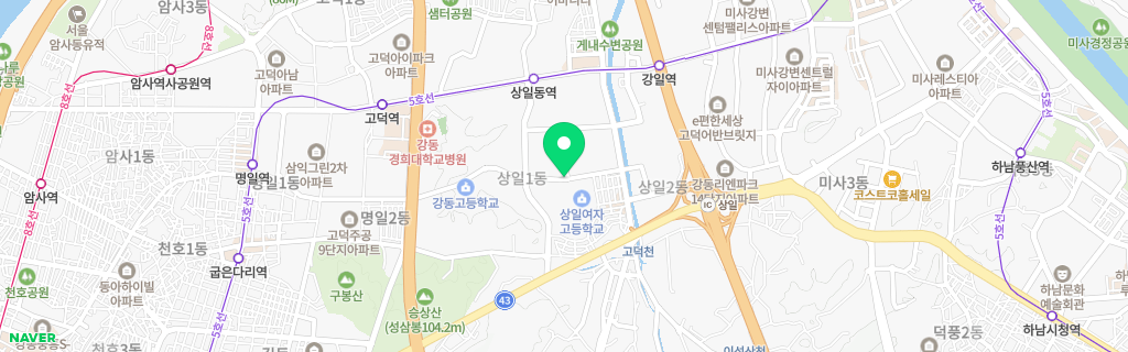 서울 상일 네이버 지도