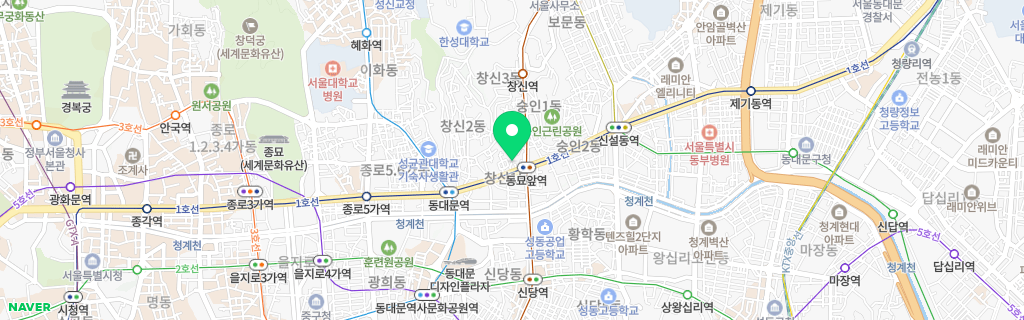 서울 창신 네이버 지도