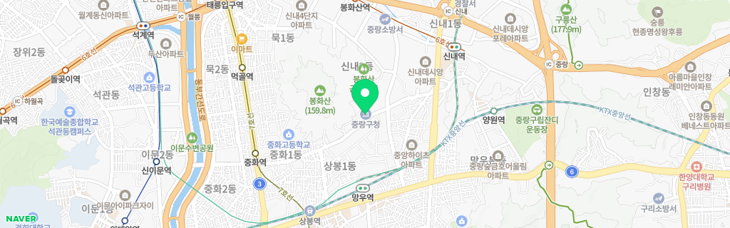 서울 중랑구 네이버 지도