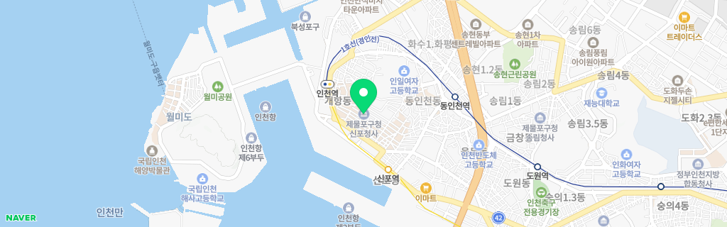 인천 제물포 네이버 지도